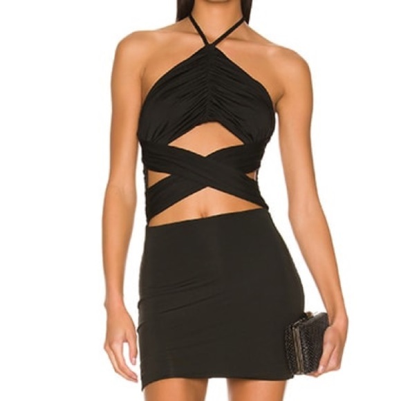 REVOLVE Dresses & Skirts - Revolve Superdown Harlie Halter Mini Dress - Black